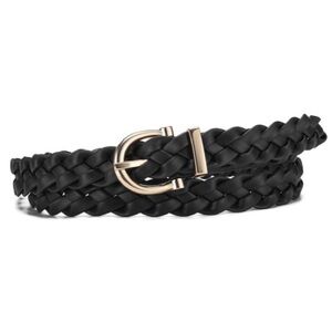 Braided Vegan Leather Belt (U415)
